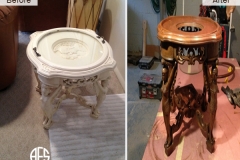 Antique stand color refinishing